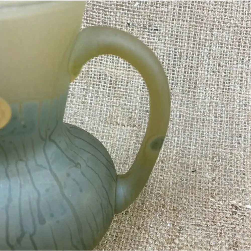 Al Rama Israel Small Hour Glass Pitcher Frosted Art Glass